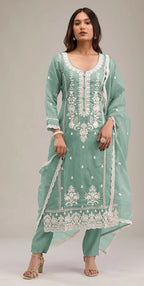 Anaita Light-green Embroidered Silk Stitched Salwar Suit - Distacart