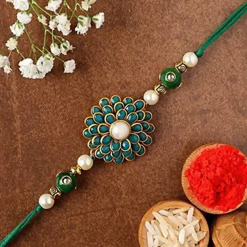 Premium Beads Rakhi & Box of Choco Swiss - Distacart