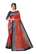 Vamika Red Printed Art Silk Saree