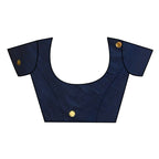 Very Much Indian Pure Mul Cotton Handloom Saree - Dark Blue - Distacart