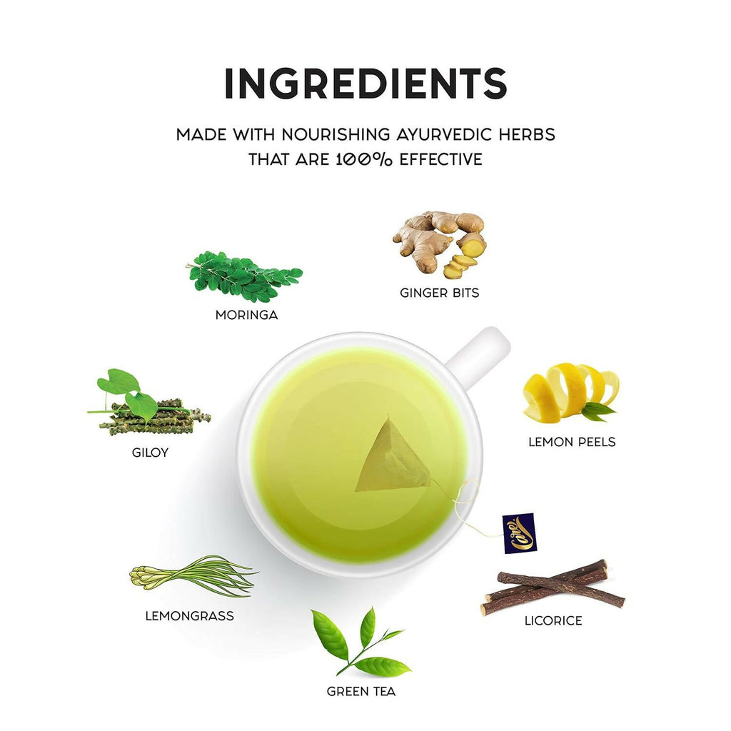 Care Moringa & Giloy Green Tea Bags with Lemongrass - Distacart