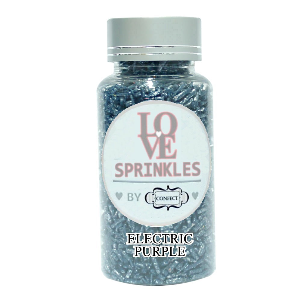 confect electric purple vermicelli sprinkles 90 gms