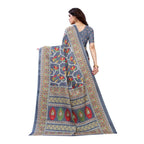 Vamika Printed Jute Silk Grey Saree (Rishika Grey) - Distacart