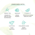 mCaffeine Green Tea Face Scrub with Vitamin C & Hyaluronic Acid