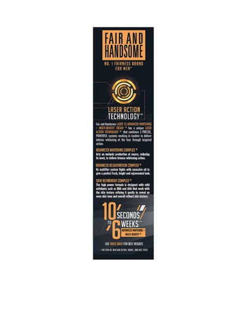 Emami Fair and Handsome Laser 12 Advanced Whitening and Multi Benefit Cream