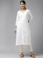 Yufta Embroidered Cotton Kurta