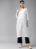 Yufta Embroidered Cotton Kurta