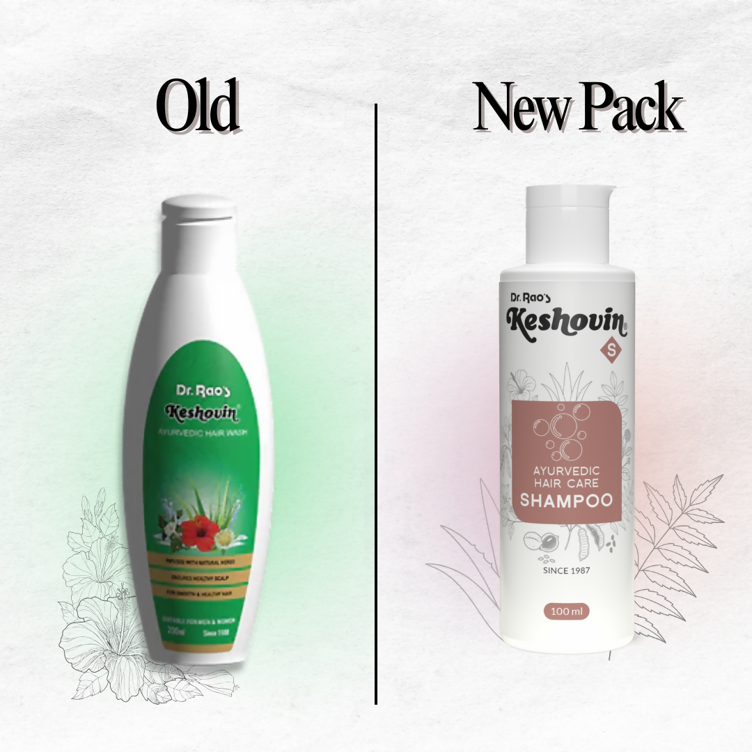 Dr. Rao's Keshovin Herbal Ayurvedic Hair Shampoo For Healthy Scalp And Hair Growth