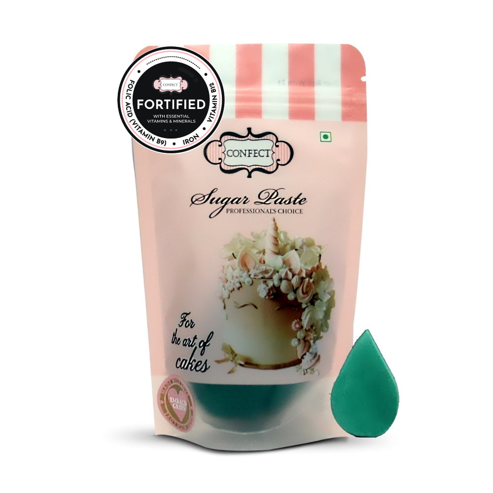 confect emerald green nutritional sugarpaste 250 gms