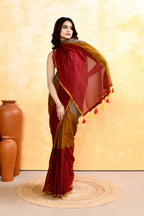 Piyari Fashion Women's Multi Embellished Handloom Cotton Saree - Distacart