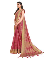 Mimosa Women's Kanchipuram Art Silk Pink Saree - Distacart