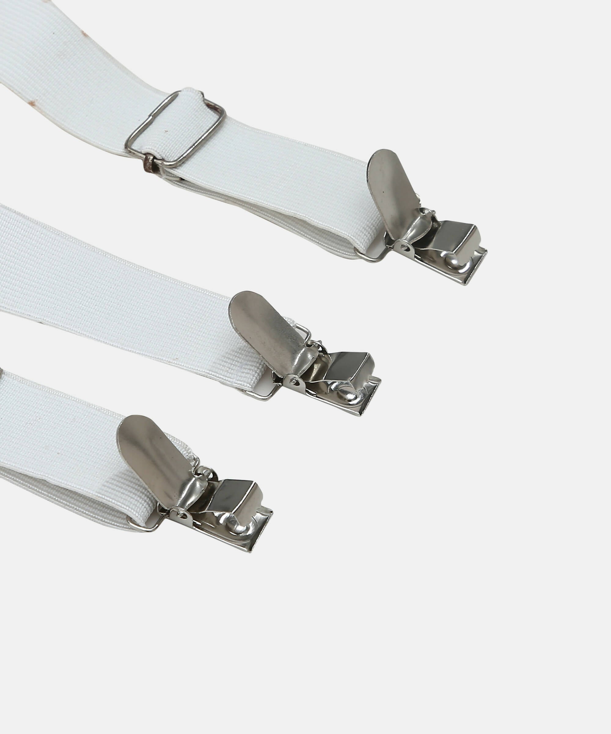 Manet Boys Solid Suspenders - White