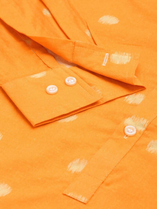 Mustard Men Pure Cotton Relaxed Opaque Printed Casual Shirt - Mahotsav