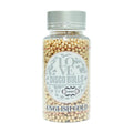 confect english gold disco balls sprinkles 3 mm 120 gms