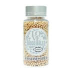 confect english gold disco balls sprinkles 3 mm 120 gms