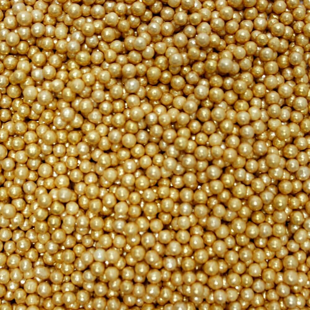 confect english gold disco balls sprinkles 3 mm 120 gms