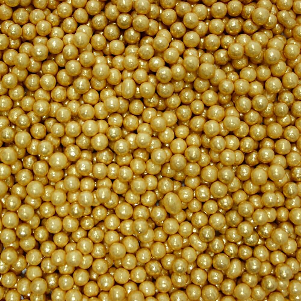 confect english gold disco balls sprinkles 5 mm 120 gms