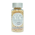 confect english gold disco balls sprinkles 6 mm 120 gms