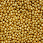 confect english gold disco balls sprinkles 6 mm 120 gms