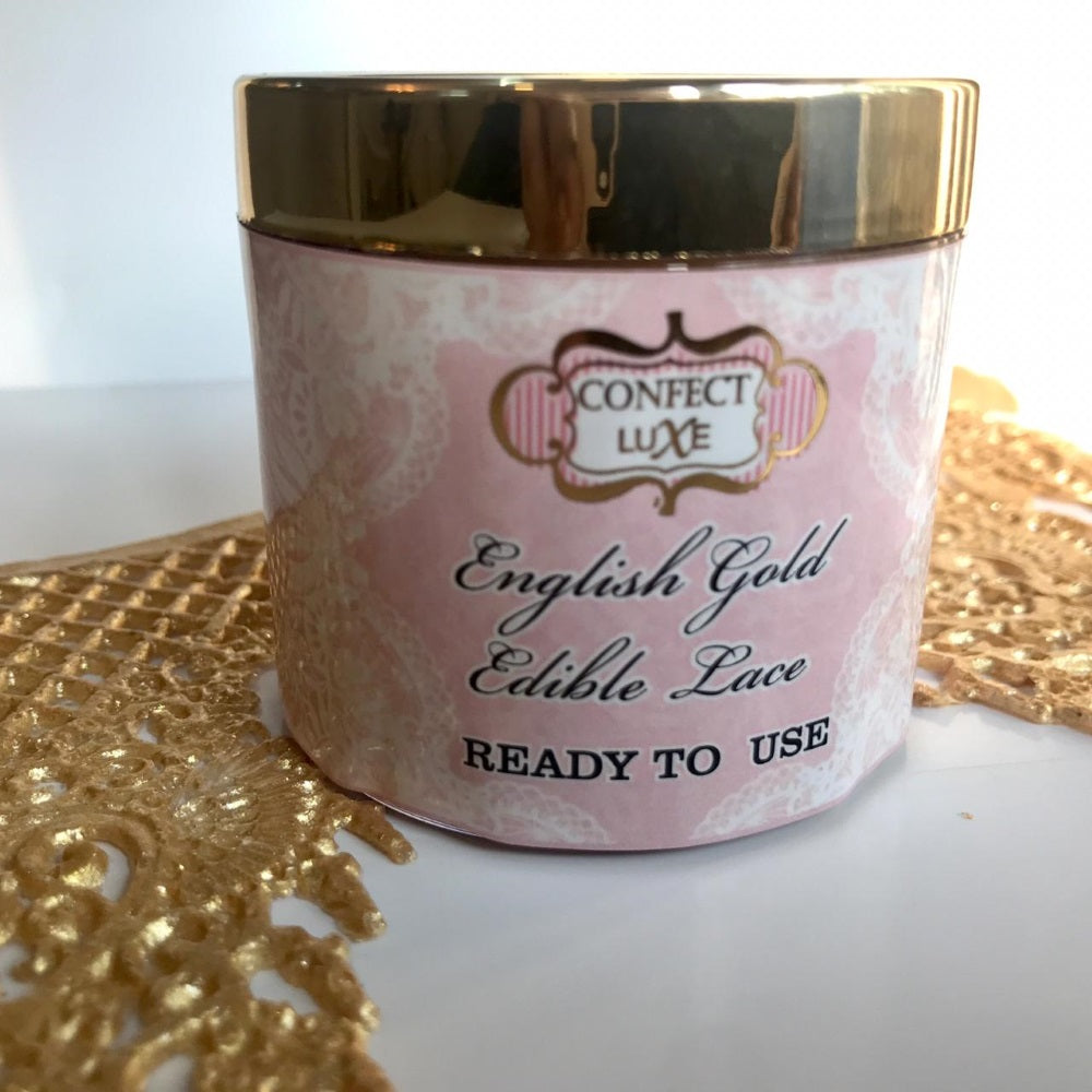 confect glistening gold edible lace br b 100 gms b