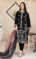 Anaita Black Velvet Suit with Embroidery Sequence Work - Distacart