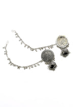 Mominos Fashion Johar Kamal Trendy Oxidized Silver Plated Bahubali Jhumkas - Distacart