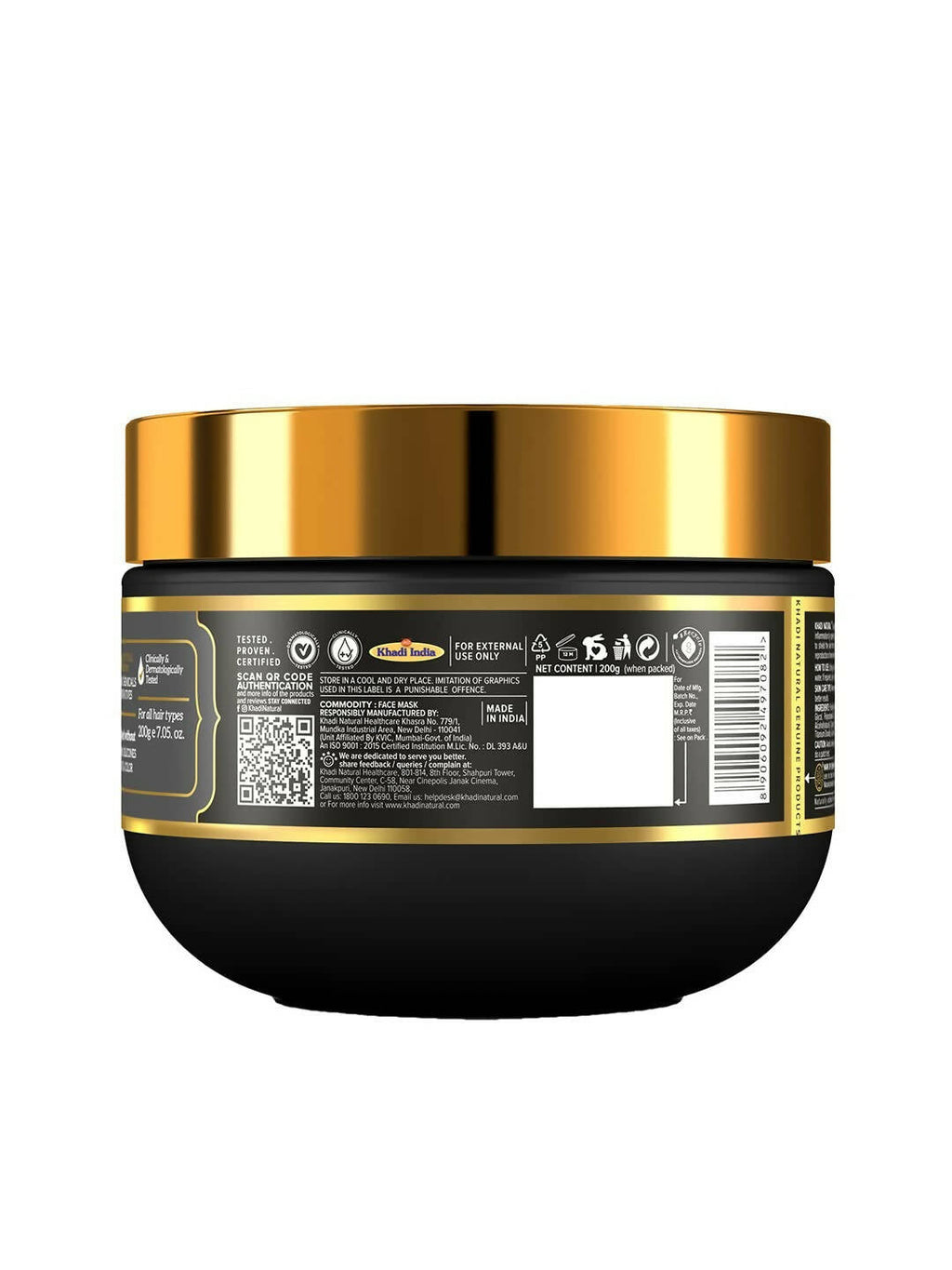 Khadi Natural Activated Bamboo Charcoal Face Mask