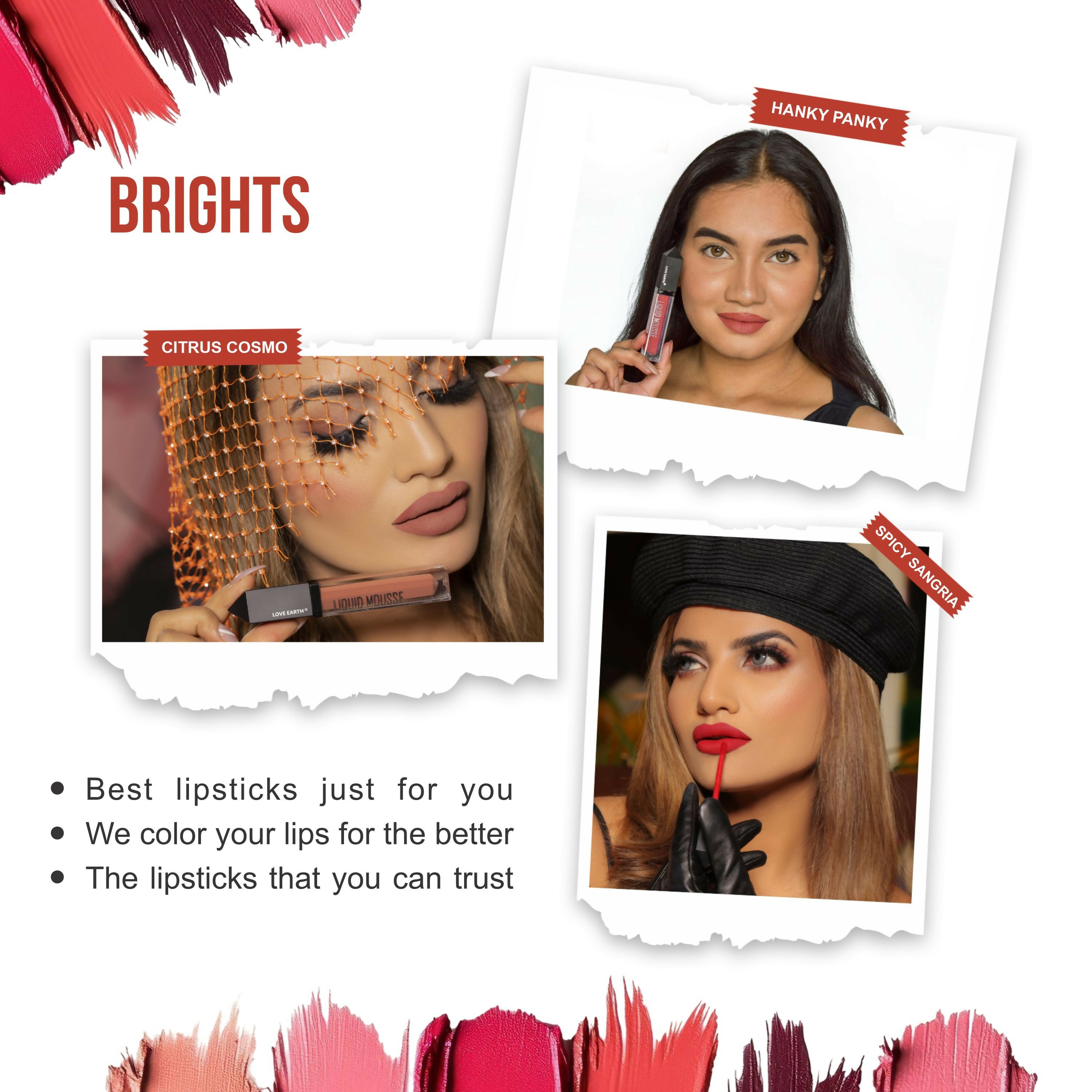 Love Earth Liquid Mousse Matte Lipstick - Brights