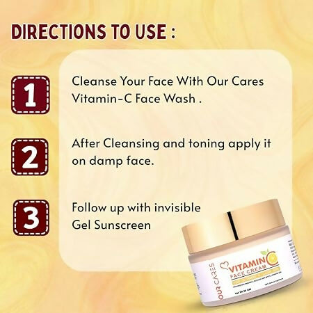 Our Cares Vitamin C Face Cream for Glowing & Clear Skin - Distacart