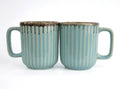 Simply Soho Aqua Drizzle Mugs