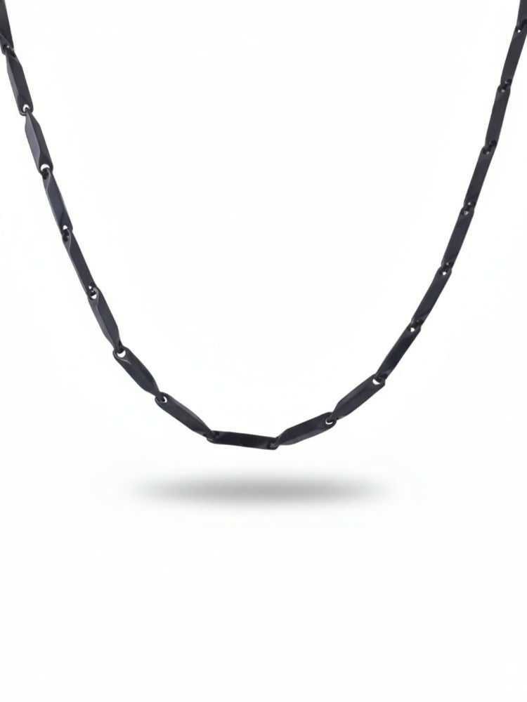 NVR Men's Black Toned Silver plated chain - Distacart