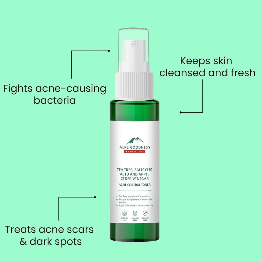 Alps Goodness Acne Control Toner for Oily Skin with Tea Tree Apple, Cider Vinegar & Salicylic Acid