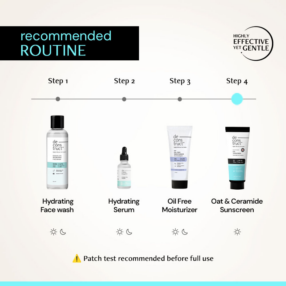 Deconstruct Oats & Ceramide Gel Sunscreen In Vivo Tested SPF 50 PA+++ - Distacart