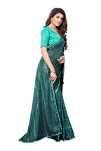 Vamika Rama Green Lycra Knitted Saree