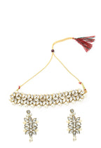 Mominos Fashion Johar Kamal Gold-Plated Brass Finish Kundan/Pearls Choker For Women (White) - Distacart