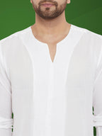 Even Apparels Men's Pure Cotton White Kurta