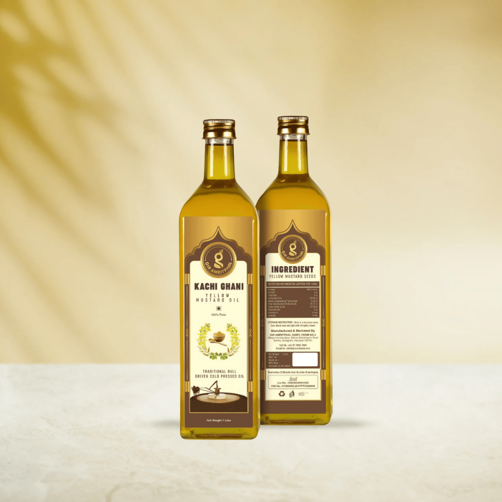 Giramritphal Kachi Ghani Cold Pressed Yellow Mustard Oil - Distacart