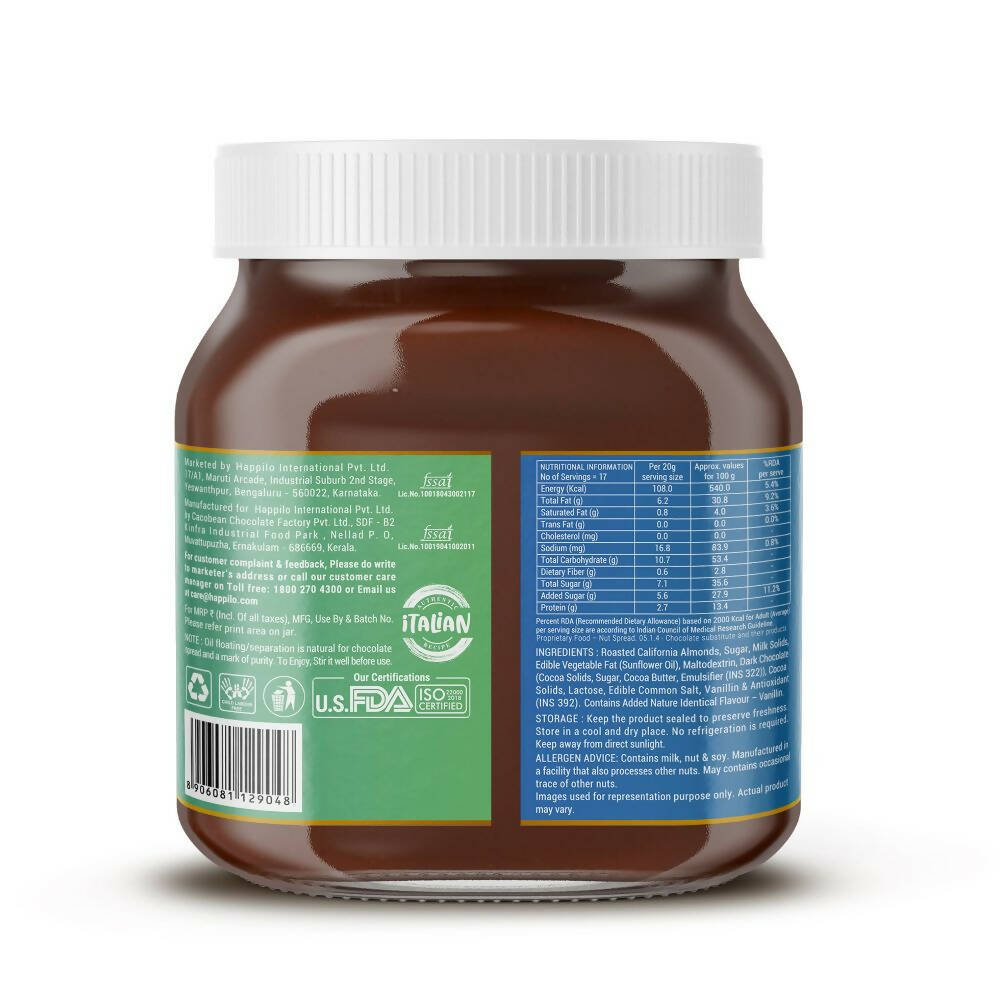 Happilo Premium Chocolate Almond Spread