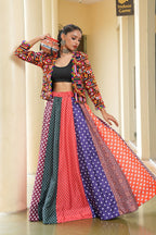 AI Fashion Multi Silk Crepe Designer Navratri Wear Lehenga Choli Collection