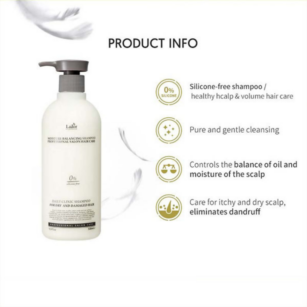 La'dor Korean Moisture Balancing Shampoo for Sensitive Scalp & Dry Hair, Vegan, Paraben Free