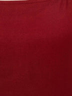 Indya Women Maroon Solid Straight Kurta - Distacart