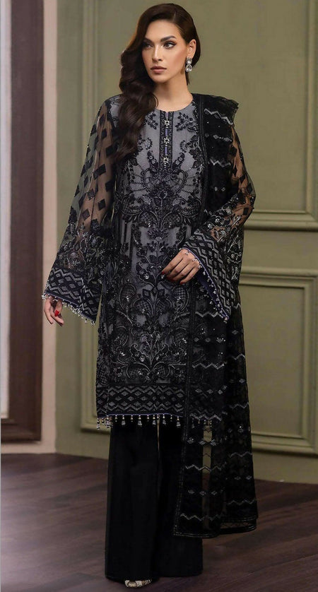 Anaita Mauve Heavy Organza With Embroidery And Khatli Work Salwar Suit