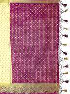 Mimosa Women's Beige Mysore Silk Crepe Saree - Distacart