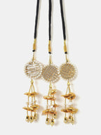 Ruby Raang Gold Gota Pati Work And Threads With Pearls And Black Thread And Mirrors - Distacart