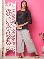 TAG 7 Women High Rise Flared Palazzos