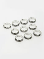 NVR Women's Set of 5 Silver-Plated German Silver Toe Ring