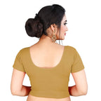 Vamika Beautiful Mustard Lycra Plain Blouse - Distacart