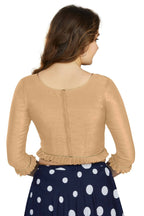 Aastha Fashion Women's Beige Art Silk Designer Party Wear Readymade Blouse