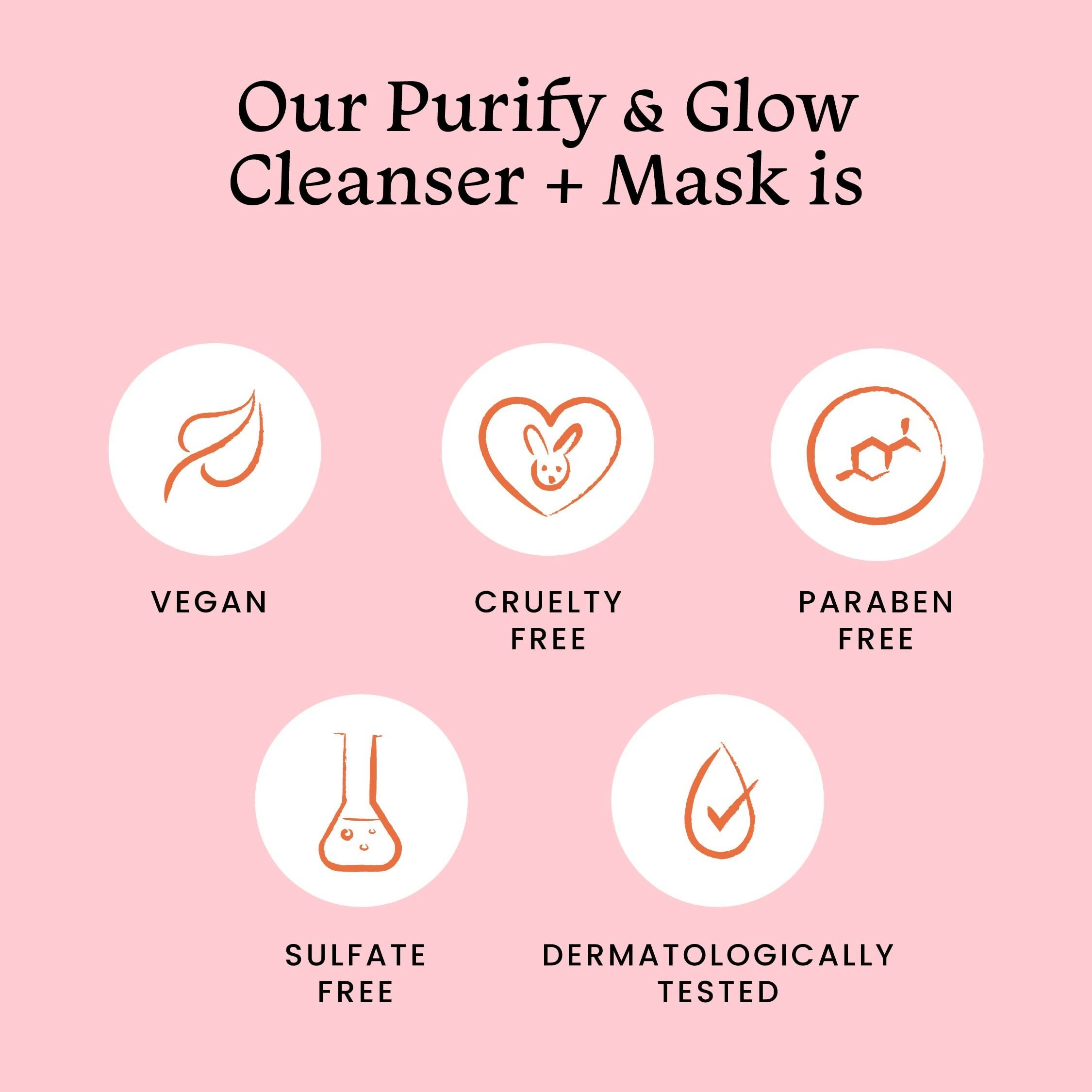 Foxtale Purify & Glow Cleanser + Mask With French Pink Clay & Sodium