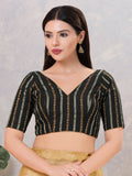 Joban Fashion Women Cotton Blend Black Stitched Blouse